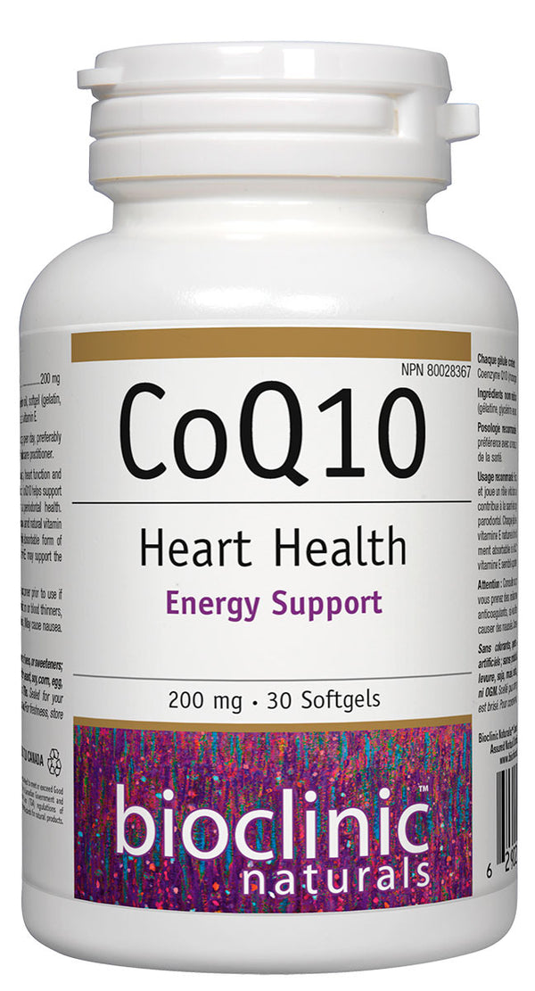 Bioclinic Naturals CoQ10 200 mg Softgels