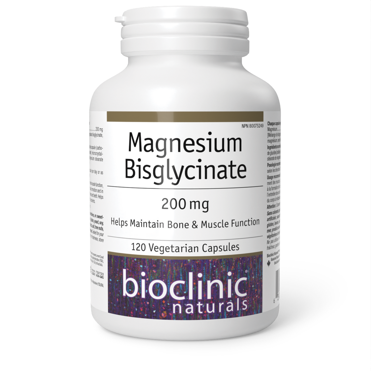 Bioclinic Naturals Magnesium Bisglycinate 200 mg Capsules