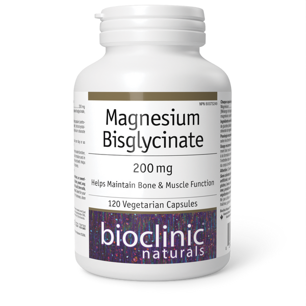 Bioclinic Naturals Magnesium Bisglycinate 200 mg Capsules