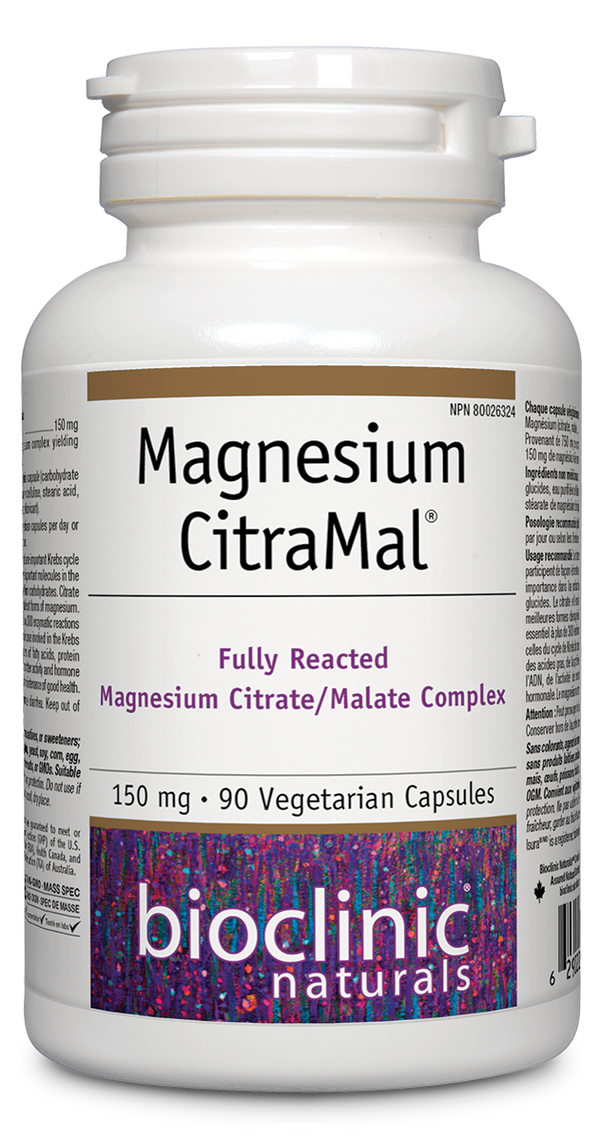 Bioclinic Naturals Magnesium CitraMal 150 mg 90 Veg Capsules
