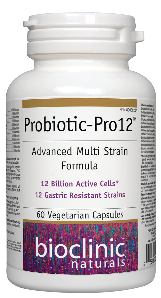 Bioclinic Naturals Probiotic Pro 12, 60 Veg Capsules