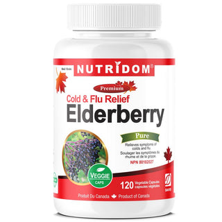 Nutridom Black Elderberry 650mg (120 Veggie Capsules)