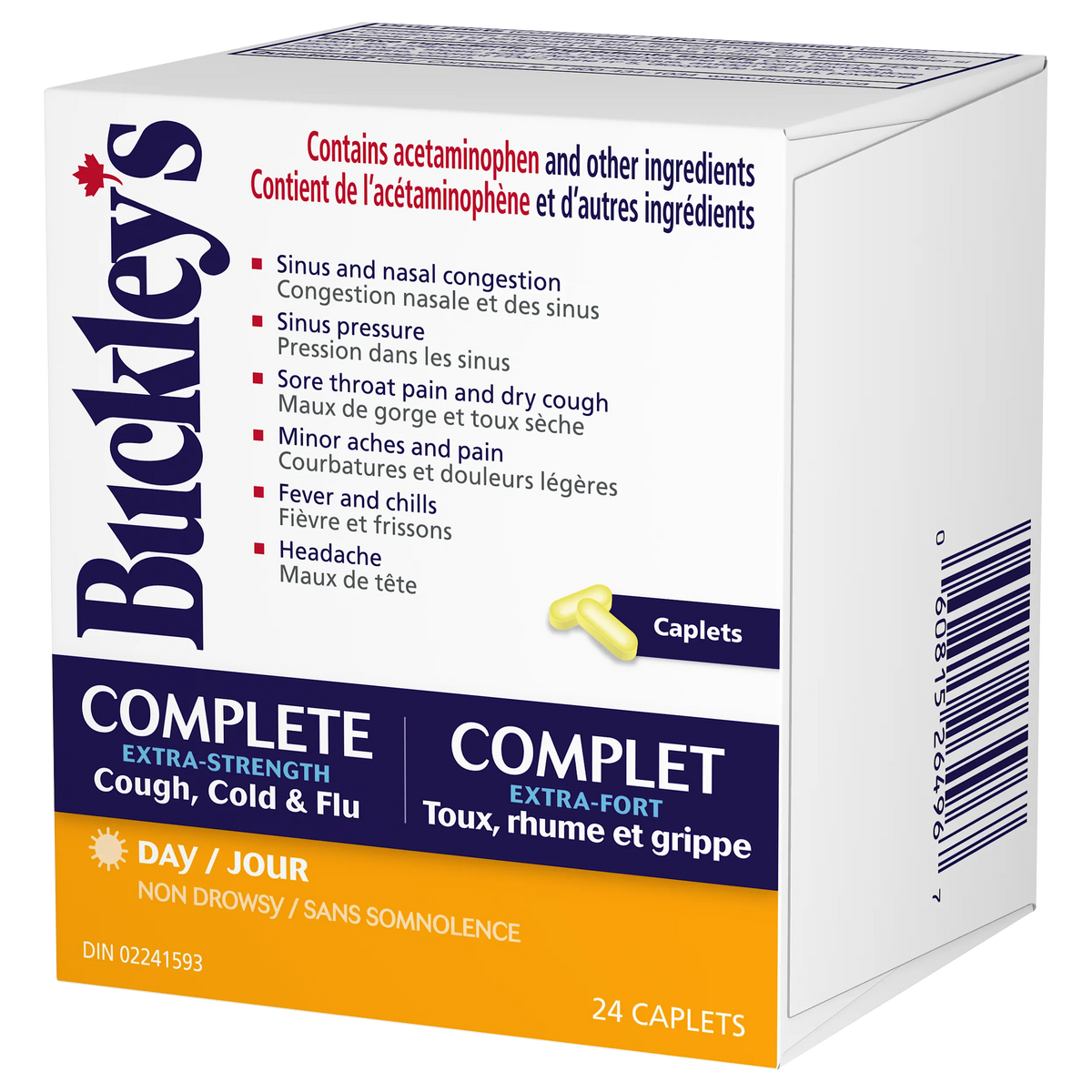 Buckley's Complete Cough, Cold & Flu Extra Strength - Daytime,40 Caplets