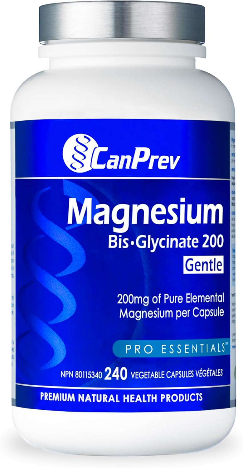 CanPrev Magnesium Bis-Glycinate 200 mg Gentle, 240 Vegetable Capsules