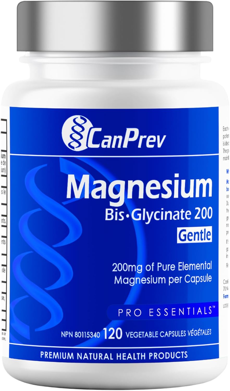 CanPrev Magnesium Bis-Glycinate 200 mg Gentle, 120 Vegetable Capsules