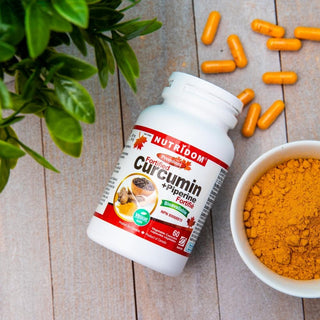 Nutridom Turmeric Curcumin with Piperine (60 Veggie Capsules)