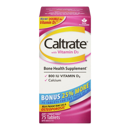 Caltrate with Vitamin D3, 75 Tablets