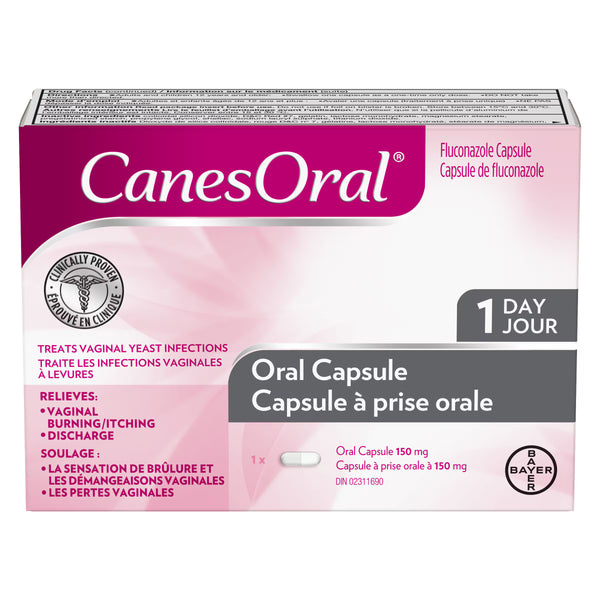 CanesOral Yeast Infection Treatment Pill - Single Dose Fluconazole 150 mg Oral Capsule