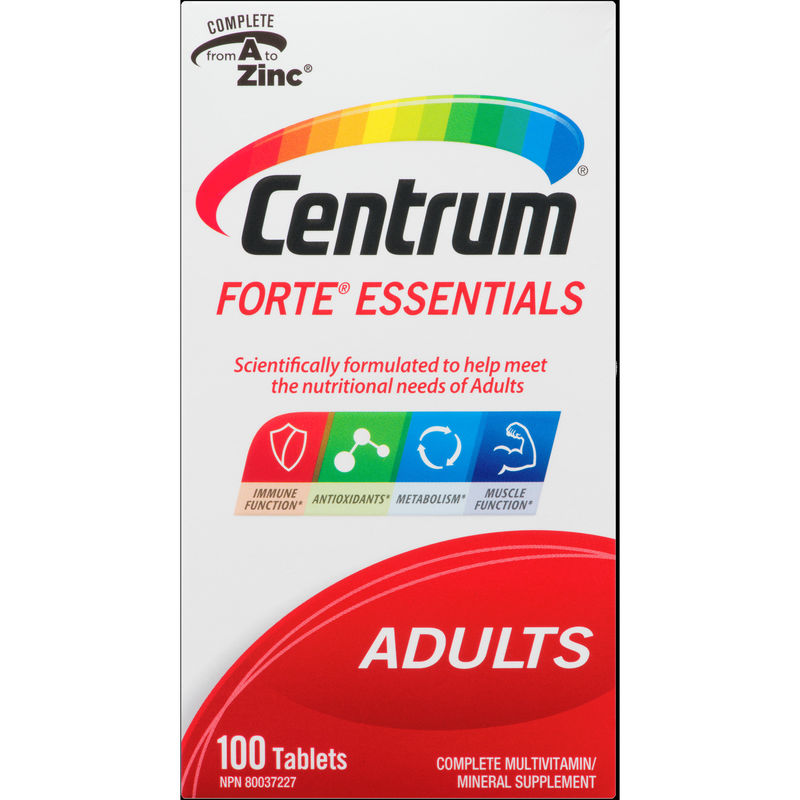 Centrum Forte Essentials Adults, 100 Tablets