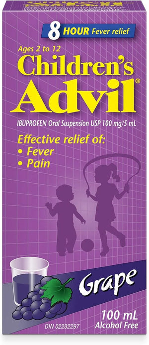 Children's Advil Suspension Grape Flavor, 100 mL