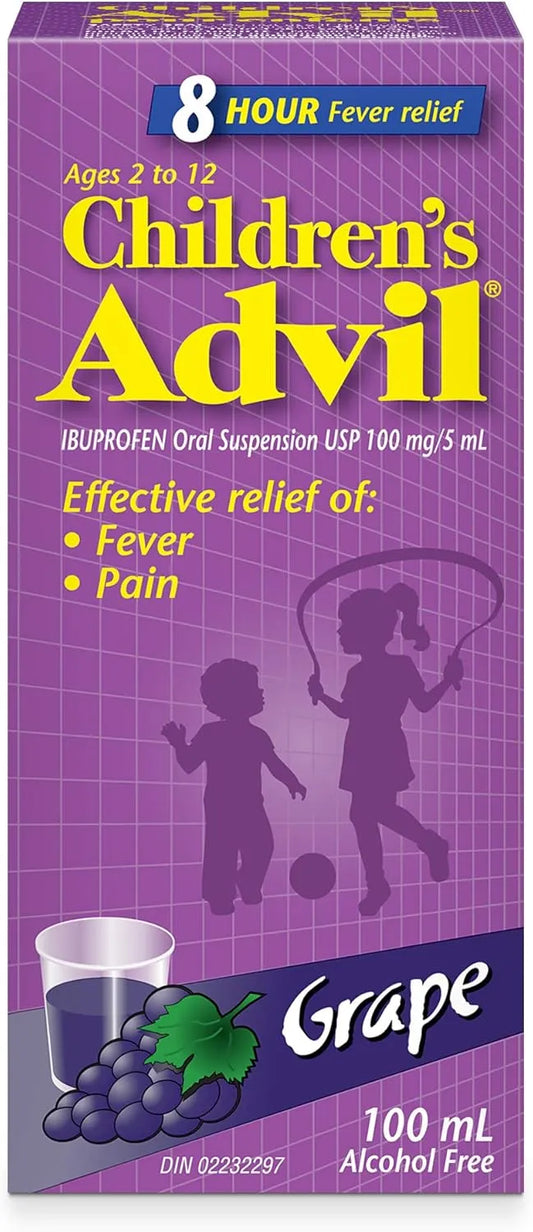 Children's Advil Suspension Grape Flavor, 100 mL