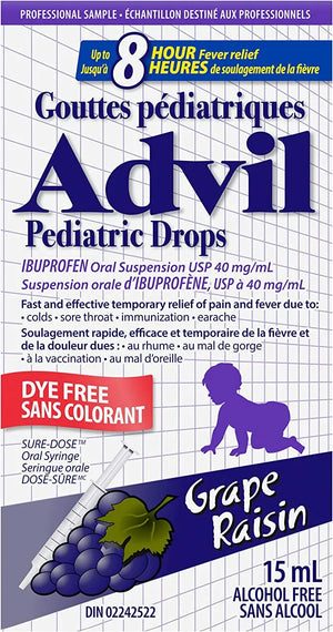 Children's Advil Suspension Grape Flavor-Dye Free, 100 mL