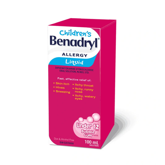 Children's Benadryl Allergy Liquid, 100 mL