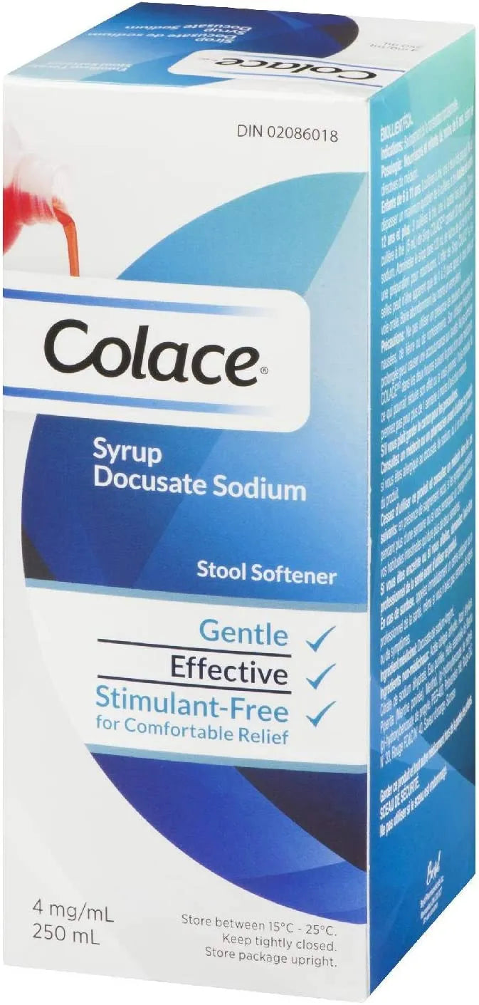 Colace Docusate Sodium 20mg/5mL, 250 mL Syrup