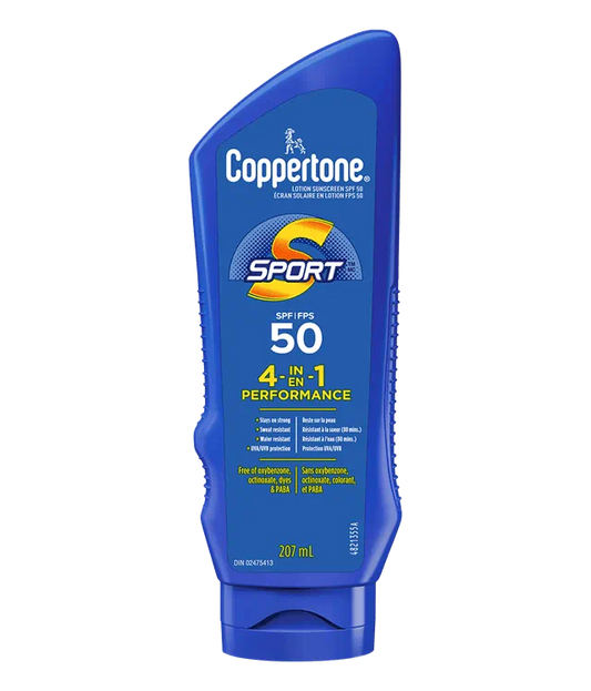 Coppertone Sport Sunscreen Lotion SPF 50 - 4-in-1 Performance, 207 mL