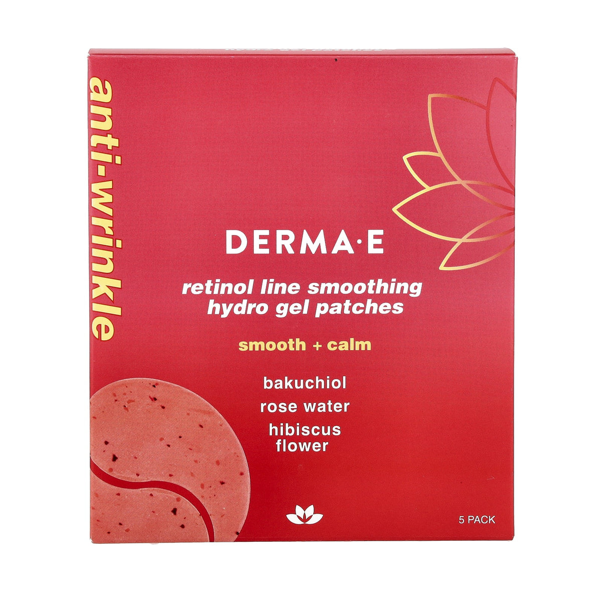 DERMA E Retinol Line Smoothing Hydro Gel Patches - Pack of 5 Patch