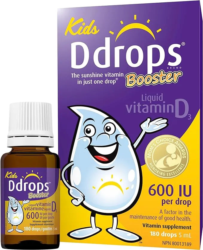 Ddrops® Liquid Vitamin D3 Booster Vitamin Supplement, 600 IU, 180 Drops (5 mL)