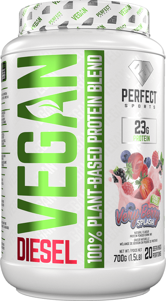 Diesel Vegan 100% Plant Based Protein Powder, Very Berry Splash, 700 g
