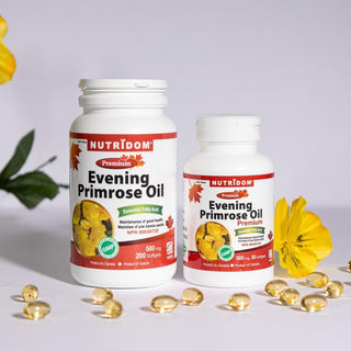 Nutridom Evening Primrose Oil 500mg, Cold-pressed (30 Softgels)