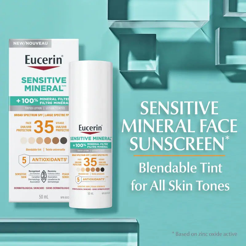 Eucerin Sun Tinted Mineral Face Sunscreen SPF 35, 50 mL