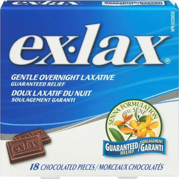 Ex-Lax Chocolated tablets, 18 Tablets