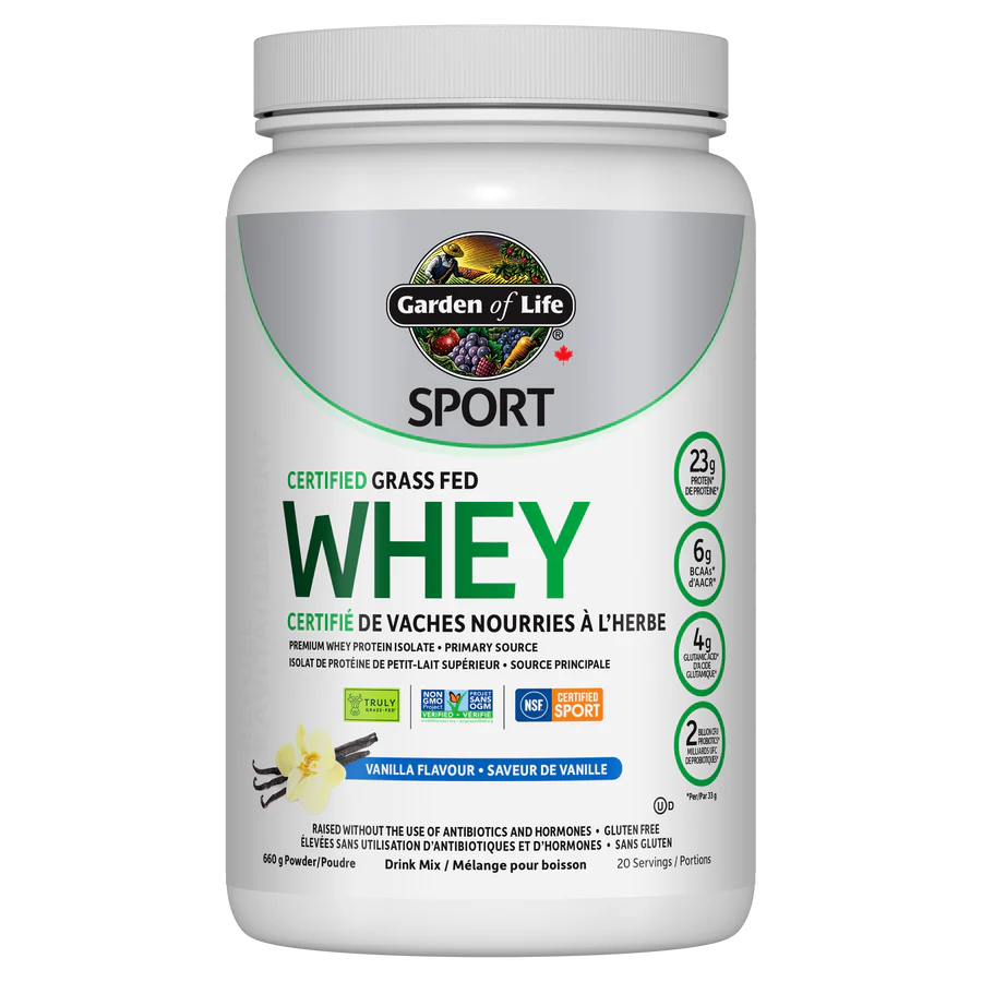 Garden of Life Sport Grass-Fed Whey Protein (Vanilla), 660 gm