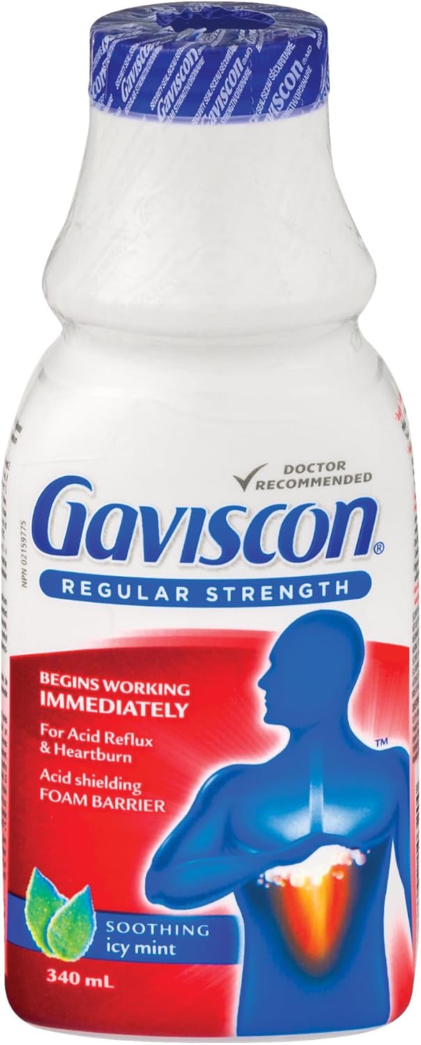 Gaviscon Regular Strength Liquid Icy Mint, 340 mL