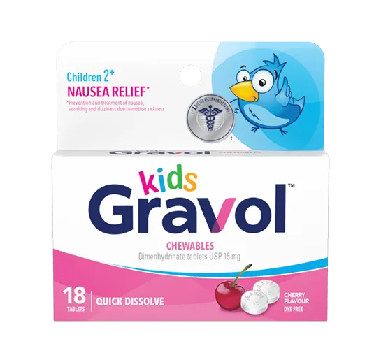 Gravol Kids Fast Dissolve Chewable, 18 Tablets