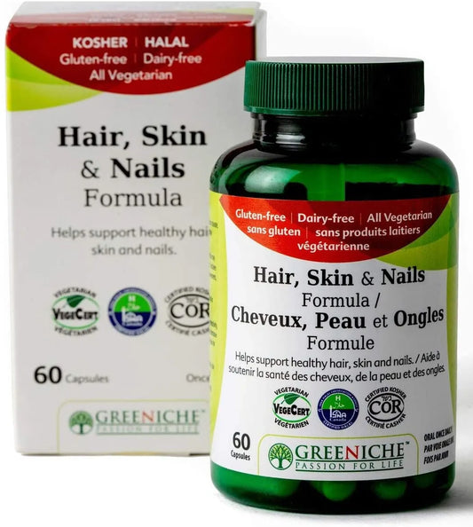 Greeniche Hair, Skin & Nails Formula, 60 Capsules