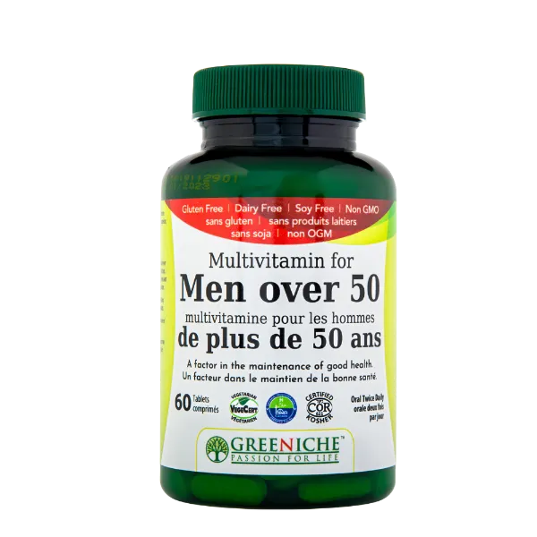 Greeniche Multivitamin for Men Over 50, 60 Tablets