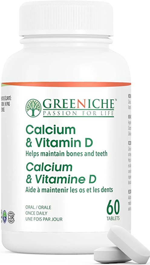 Greeniche Calcium & Vitamin D, 60 Tablets