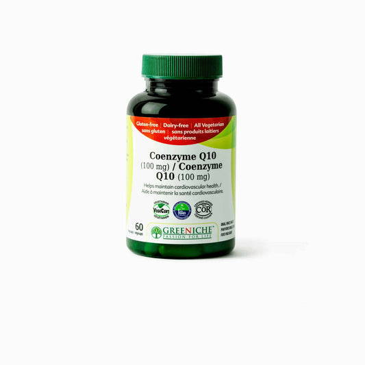 Greeniche Coenzyme Q10, dietary supplement, 60 Capsules