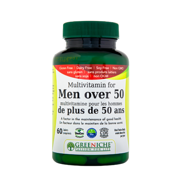 Greeniche Multivitamin for Men Over 50, 60 Tablets