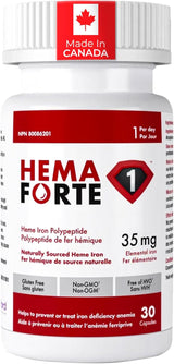 HEMAFORTE FE Heme Iron Supplement, 30 Capsules &mdash; view 1