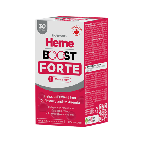 HemeBoost Forte Heme Iron Capsules, 30 Tablets