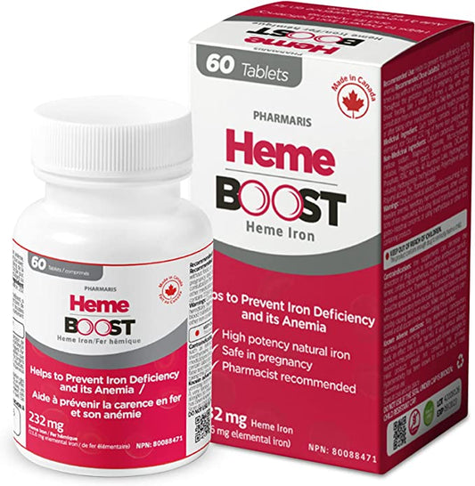 HemeBoost Heme Iron 232 mg, 60 Tablets