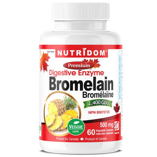 Nutridom Bromelain 2,400 GDU 500mg (60 Veggie Capsules)