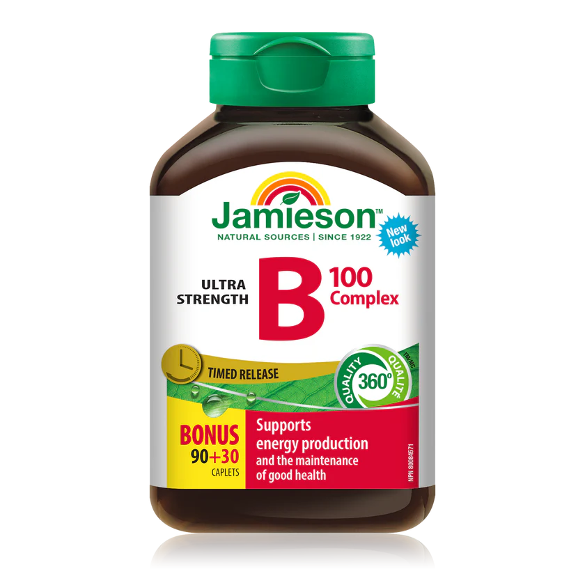 Jamieson B Complex 100 mg Timed Release, 90+30 Caplets