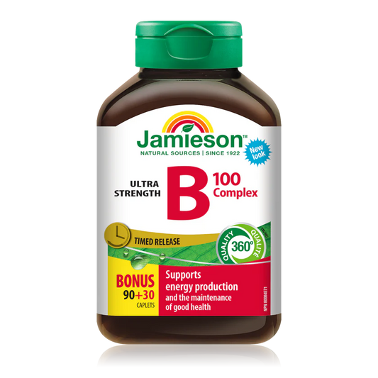 Jamieson B Complex 100 mg Timed Release, 90+30 Caplets