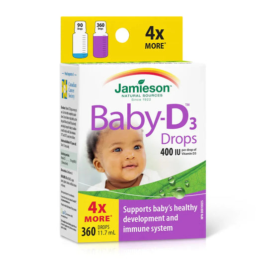 Jamieson Baby-D Vitamin D3 400 IU Droplets, 11.7 mL