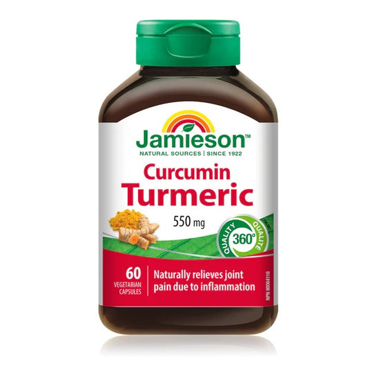 Jamieson Curcumin Turmeric 550 mg, 60 Veg Capsules