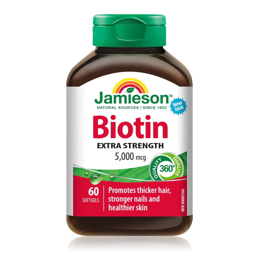 Jamieson Biotin 5000 mcg, 60 Softgels