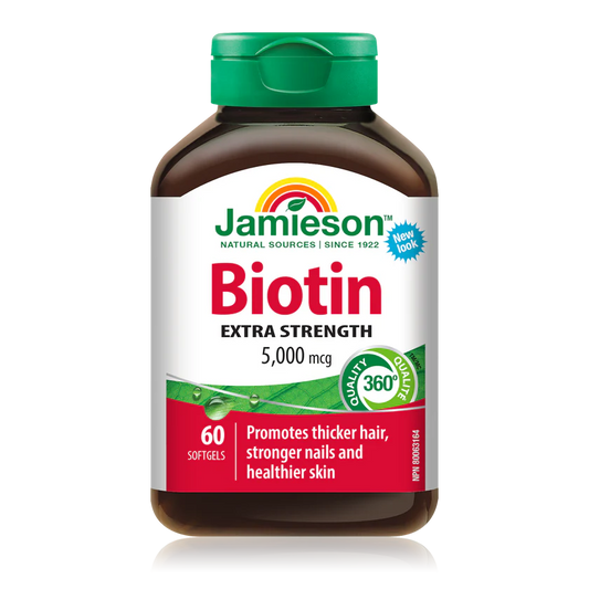 Jamieson Biotin 5000 mcg, 60 Softgels