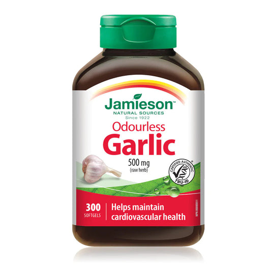 Jamieson Odourless Garlic 500mg, 300 Softgels