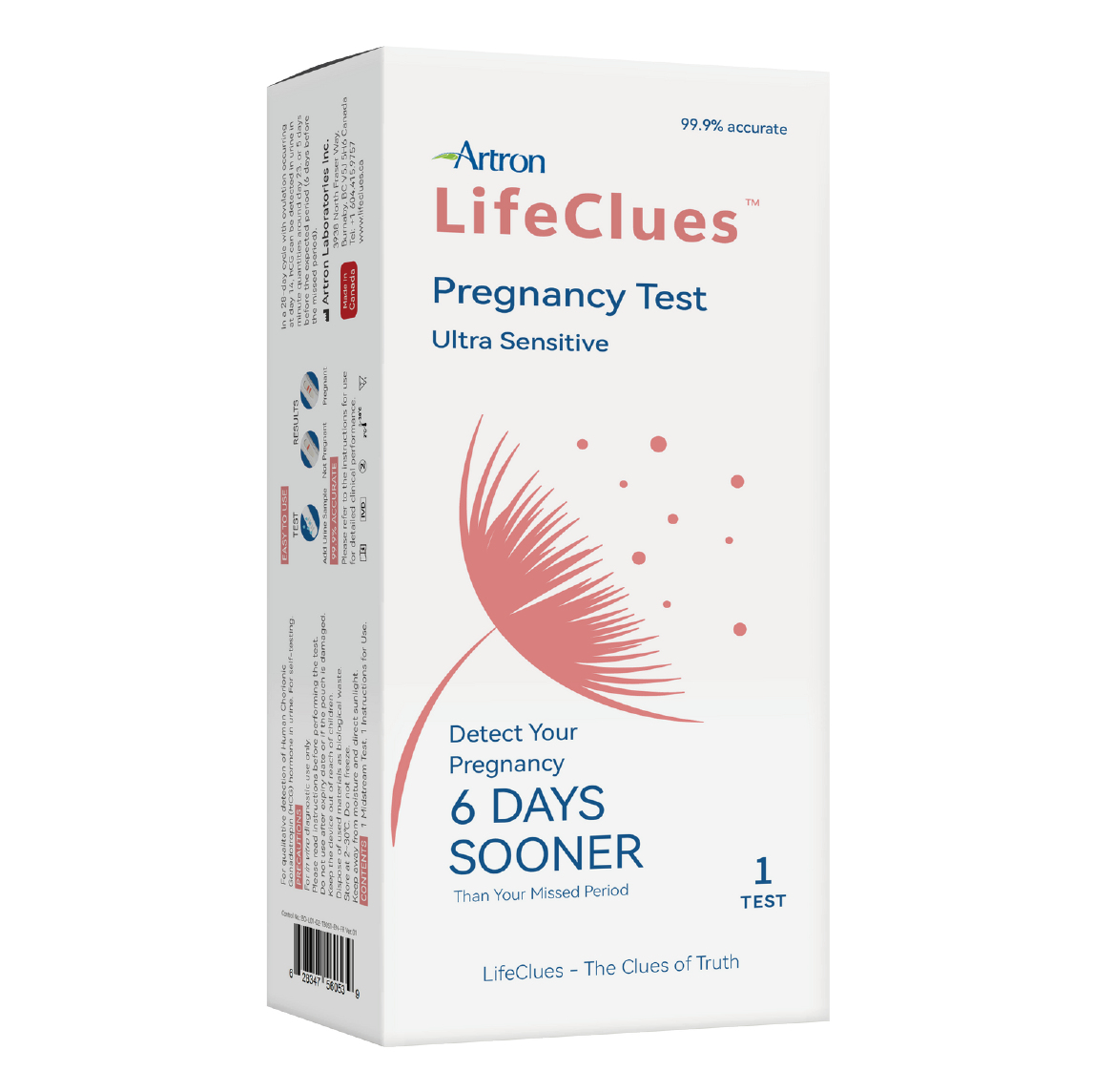 LifeClues Ultra Sensitive Pregnancy Test, 1 Test