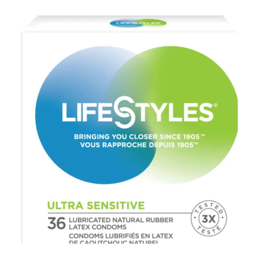 LifeStyles Ultra Sensitive Latex Condoms, 36 ct