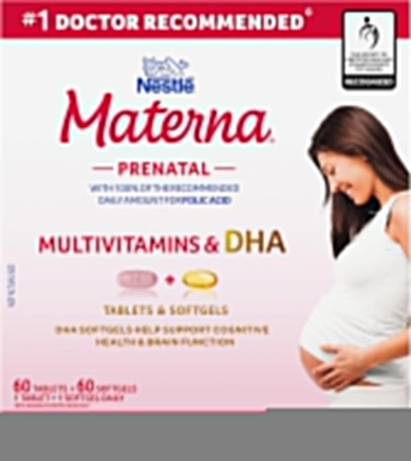 Materna Prenatal Multivitamin + DHA – 60 Tablets & 60 Softgels