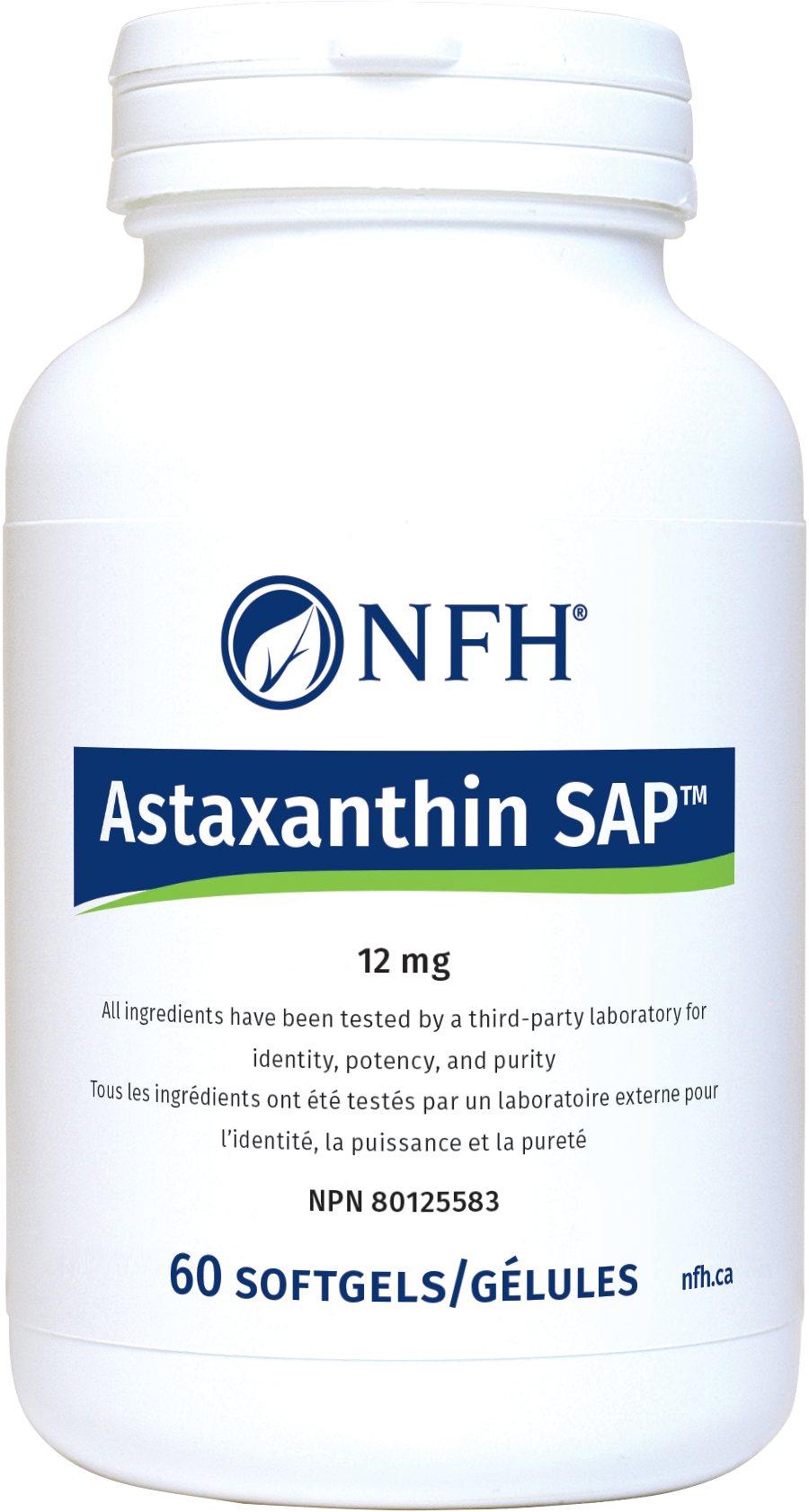 NFH Astaxanthin SAP 12 mg, 60 Softgels