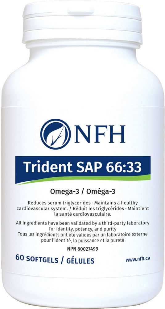 NFH Trident SAP 66:33 Omega-3 Fish Oil, 60 Softgels