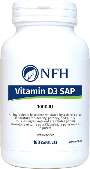NFH Vitamin D3 SAP 1000 IU, 180 Capsules